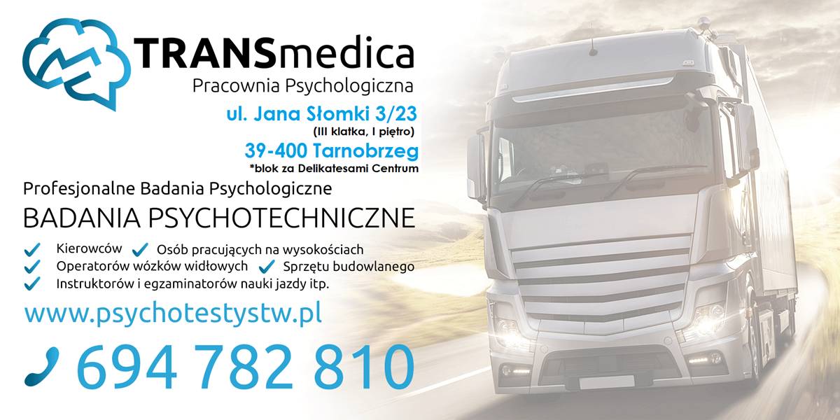 BADANIA PSYCHOTECHNICZNE KIEROWCÓW, OPERATORÓW